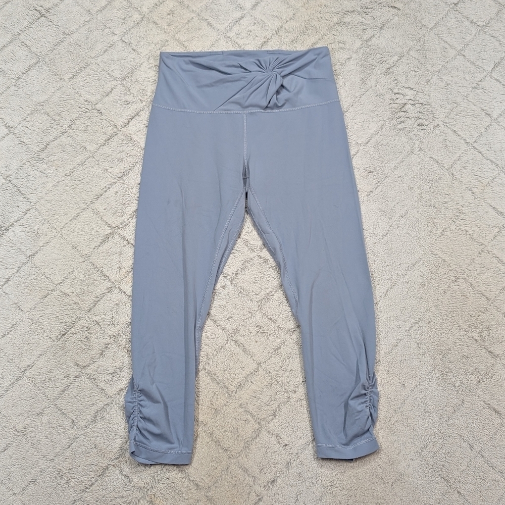 Lululemon Leggings Womens 10 Blue Chambray Align HR Crop 24” Twist Waist